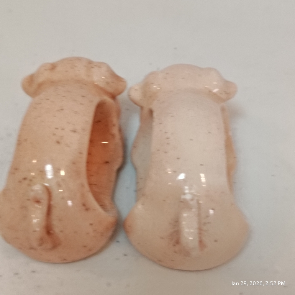 Napkin Holders Pig Piggies Pink Ceramic Farmhouse Barnyard Animals SET OF 2 - Picture 2 of 4